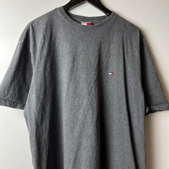 Vintage Tommy Hilfiger T Shirt Gray XL Extra Large Flag Classic Embroidered Tee - Picture 8 of 10